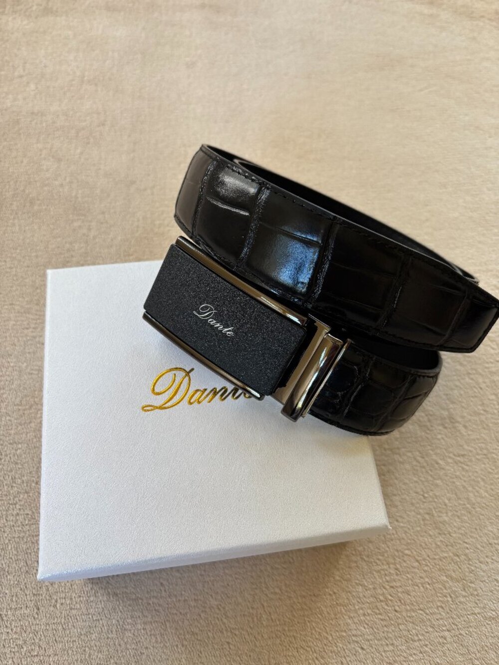 Men's Leather belt black